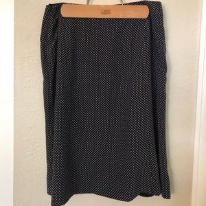 Talbots Polka Dot Silk Pencil Skirt
